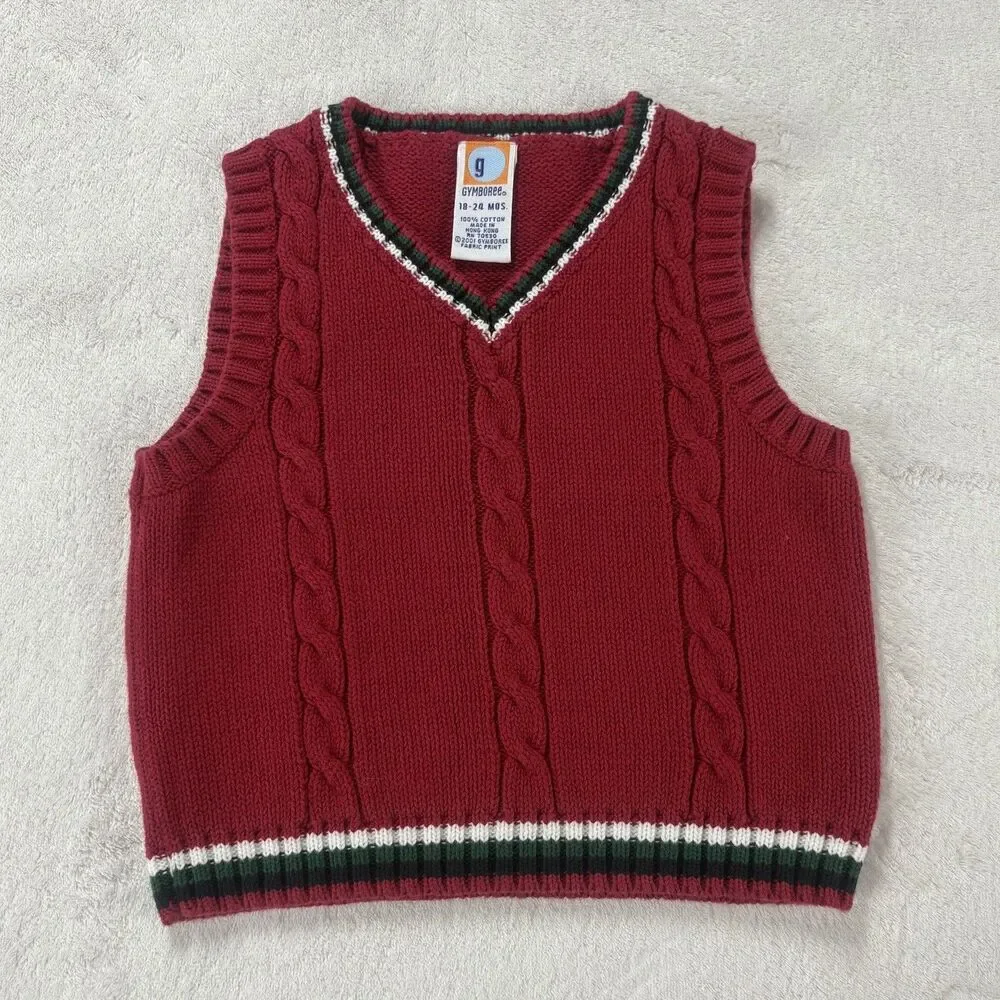 Vtg Y2K Gymboree 3 pc Holiday Cheer Boys 18M-24M Black Red Photos Church Attire